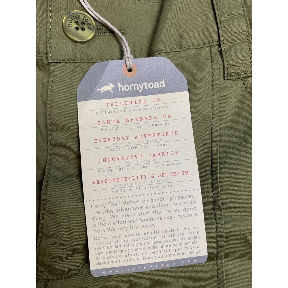 Horny Toad Shorts Womens 10 Green Jumpstart 5” Swamp Cargo - Picture 5 of 10